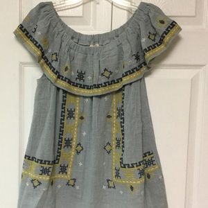 easel Size M Peasant Boho Blouse